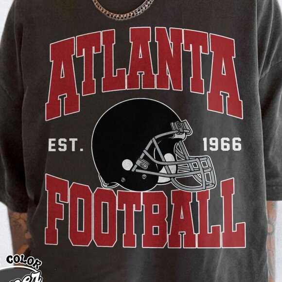Atlanta Football Old School Look Comfort Colors T-Shirt 159 - Picture 2 of 5